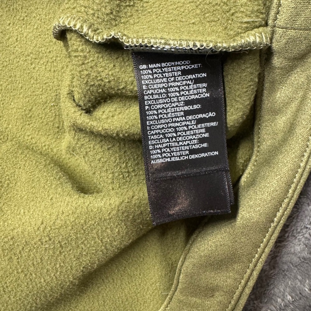 The North Face Full Zip Hoodie M Green Fleece Lined Hooded Jacket (2098) - Picture 7 of 15